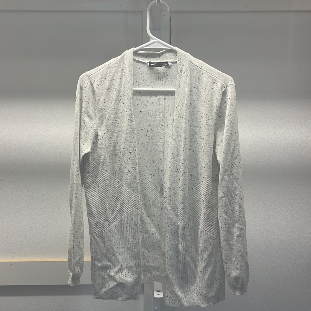 White and Speckled Cardigan